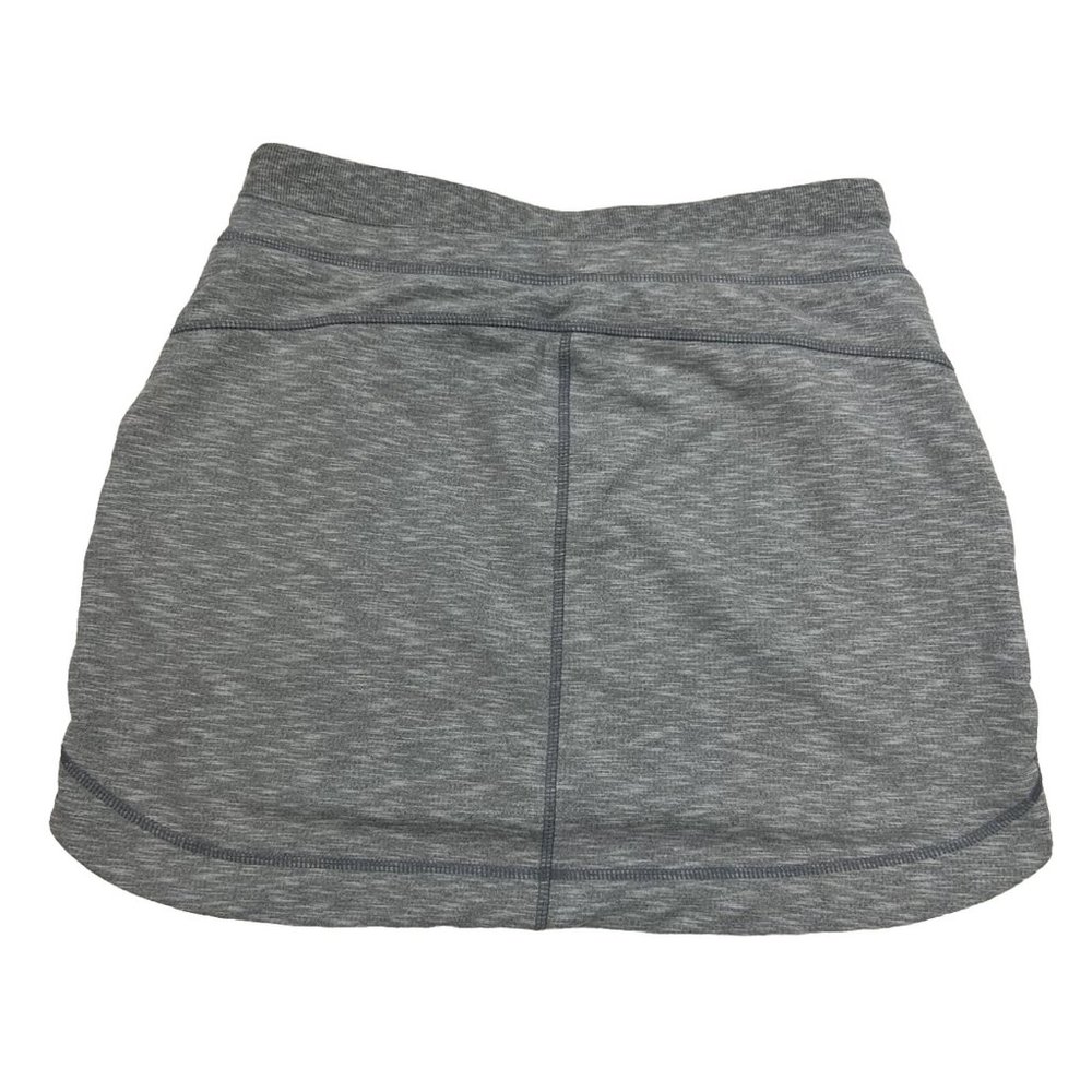 Athleta Techie Terry Drawstring Pull On Skirt Gray - image 6